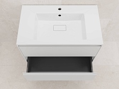 Style Line Тумба с раковиной Лима 80 Plus подвесная эмаль белая матовая – фотография-5